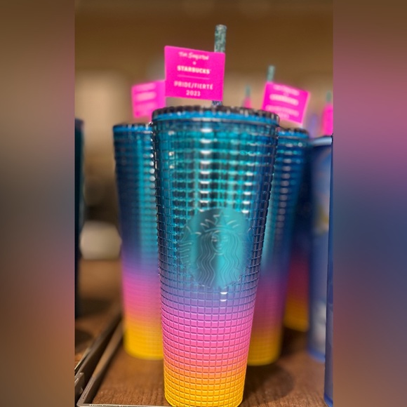 Starbucks Tim Singleton Pride Rainbow Grid Studded Cold Cup Tumbler 24oz 2023 - Picture 9 of 12